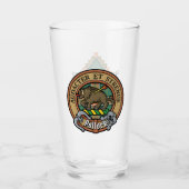 Verre Clan Pollock Crest sur Tartan (Devant)