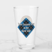 Verre Clan Ramsay Crest sur Blue Hunter Tartan (Dos)