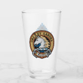 Verre Clan Ramsay Crest sur Blue Hunter Tartan (Devant)