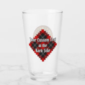 Verre Clan Ramsay Crest sur Red Tartan (Dos)