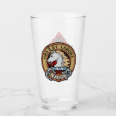 Verre Clan Ramsay Crest sur Red Tartan (Devant)