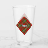Verre Clan Scott Red Tartan Glass (Dos)