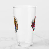 Verre Clan Sinclair Crest sur Red Tartan (Gauche)