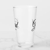 Verre Classe Grad de 2024 noir script personnalisé texte (Gauche)