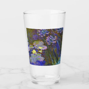 Verre Claude Monet Nymphéas Agapanthus Art Vintage