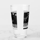 Verre Clavier de piano et notes musicales (Gauche)