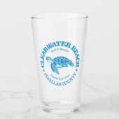 Verre Clearwater Beach (tortue de mer) (Devant)