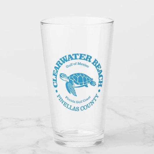 Verre Clearwater Beach (tortue de mer) (Devant)