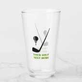 Verre Club de golf et bal noir et vert coutume (Dos)