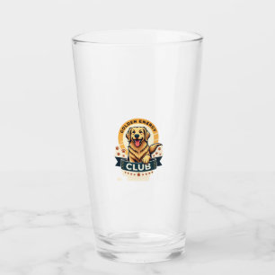 Verre Club Énergie Dorée Golden Retriever Chien Vintage