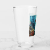 Verre Coastal/nautical tiger shark & coral reef (Droite)