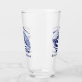 Verre Coastère Blue Conch Seashell Beach Famille Monogra (Gauche)