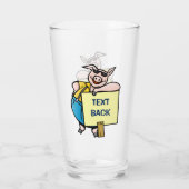 Verre Cochon avec Panneau (Dos)