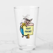 Verre Cochon avec Panneau (Devant)