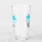 Verre Cochons volants mignons avec ailes Turquoises en v (Droite)