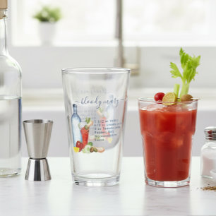 Verre Cocktail Aquarelle Recette Boisson Mixte Bloody Ma