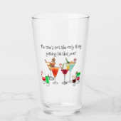 Verre Cocktail Boire Drôle Dire Noël (Devant)