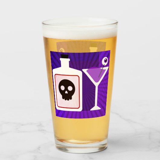 Verre Cocktail PopArt Halloween (Devant (rempli))