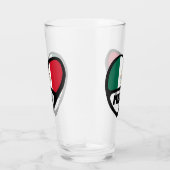 Verre Code de pays du Mexique Drapeau Cœur, MEX (Droite)