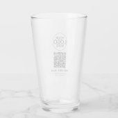 Verre Code QR simple logo d'entreprise pour événements d (Dos)