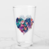 Verre Coeur, amour, polygonale (Dos)