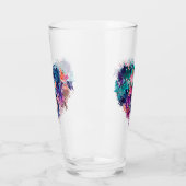 Verre Coeur, amour, polygonale (Gauche)
