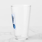 Verre Coeur bleu (Gauche)