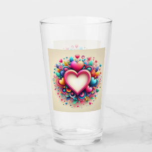 Verre Coeur de la Saint Valentin coloré
