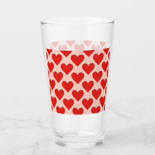 Verre Cœur de la Saint-Valentin traditionnel rouge