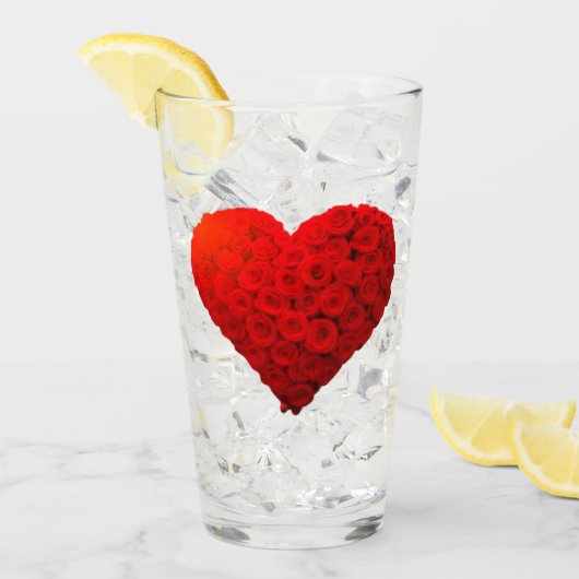 VERRE COEUR DES ROSES (Devant glace)