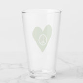 Verre Coeur des signes de paix (Dos)