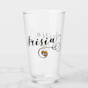 Verre Coeur du drapeau de la Frise, Frisians
