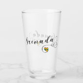 Verre Coeur du drapeau de la Grenade, Grenade (Dos)