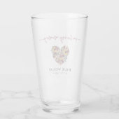 Verre Coeur Floral En Mémoire Amoureuse (Dos)