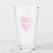Verre Coeur pourpre ECG d'aquarelle (Dos)