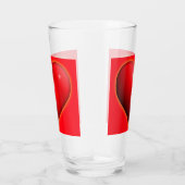 Verre Cœur Rouge Brillant 3D (Droite)