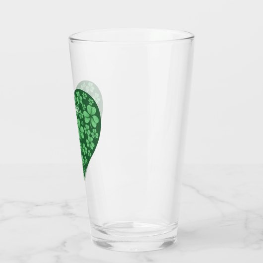Verre Coeur Shamrock vert Saint Patrick's Day (Gauche)