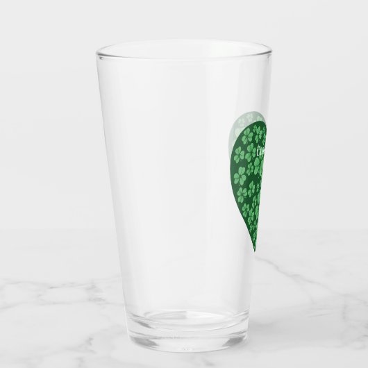 Verre Coeur Shamrock vert Saint Patrick's Day (Droite)