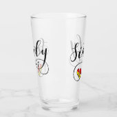 Verre Coeur sicilien de drapeau, Sicile (Gauche)