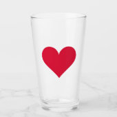 Verre Coeur Valentines Jour Amour Coeur (Devant)