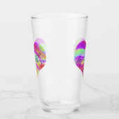 Verre Cœur Vert Rose (Gauche)