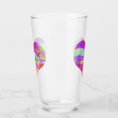 Verre Cœur Vert Rose (Droite)
