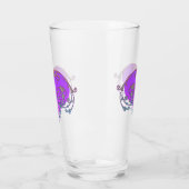 Verre Coeur violet élégant et romantique avec de la pros (Gauche)