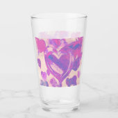 Verre Coeurs aquarelle (Devant)