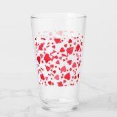 Verre Cœurs de confettis rouges (Dos)