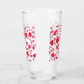 Verre Cœurs de confettis rouges (Gauche)