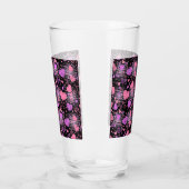 Verre Coeurs roses Motif 01 Black BG (Gauche)