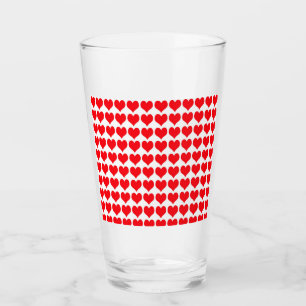 Verre Coeurs rouges