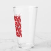 Verre Coeurs rouges allongés (Gauche)