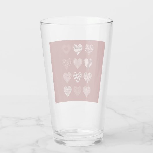 Verre Coeurs Saint-Valentin Neuf Coeurs Saint-Valentin A (Dos)